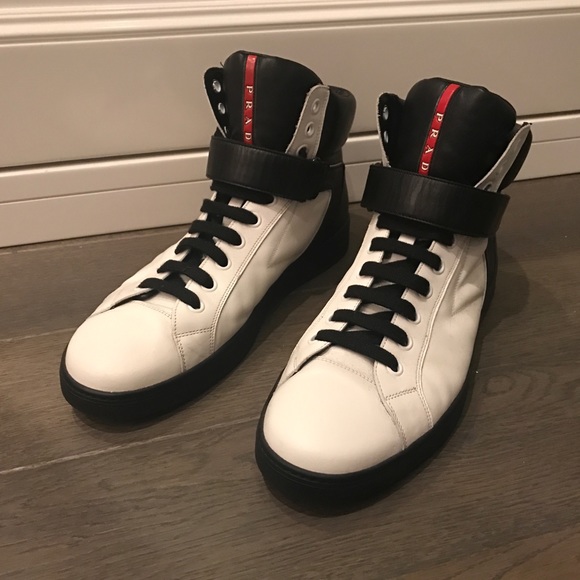 black and white prada shoes